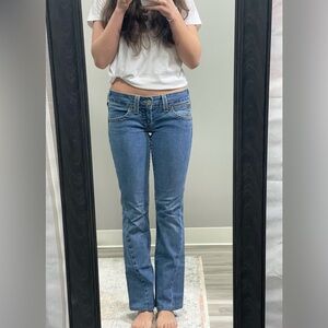 Vintage Super Low Rise Blue Jeans